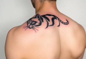black cat tattoo idea