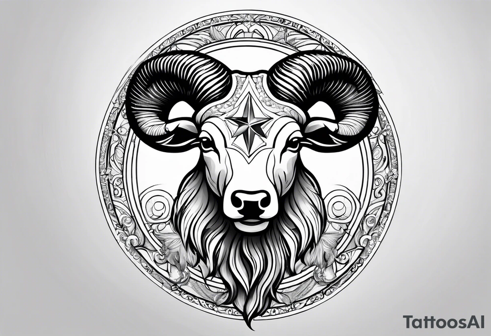 Aries star sign tattoo idea