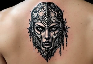 Shield maiden face, war tattoo idea