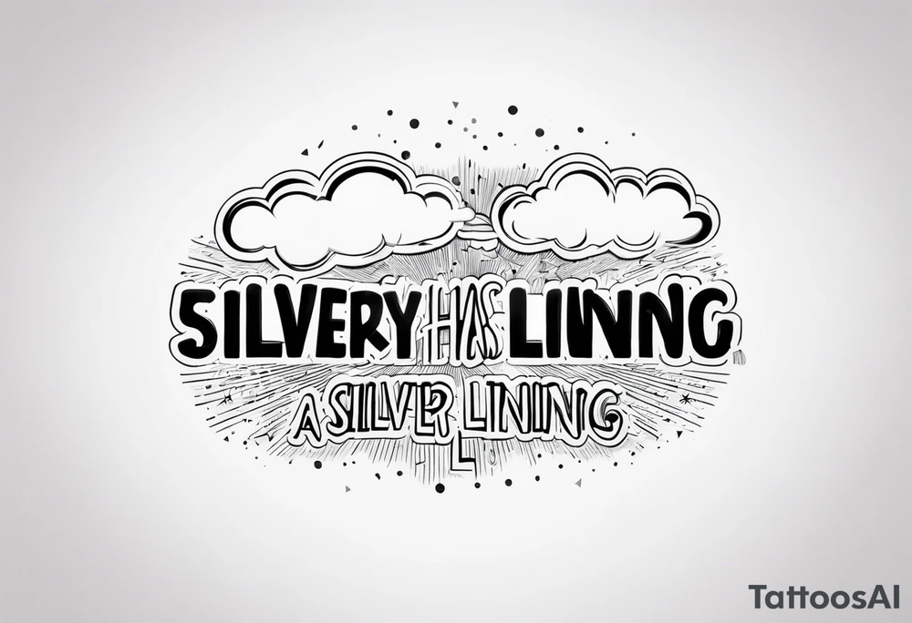 Every cloud has a silver lining tattoo idea