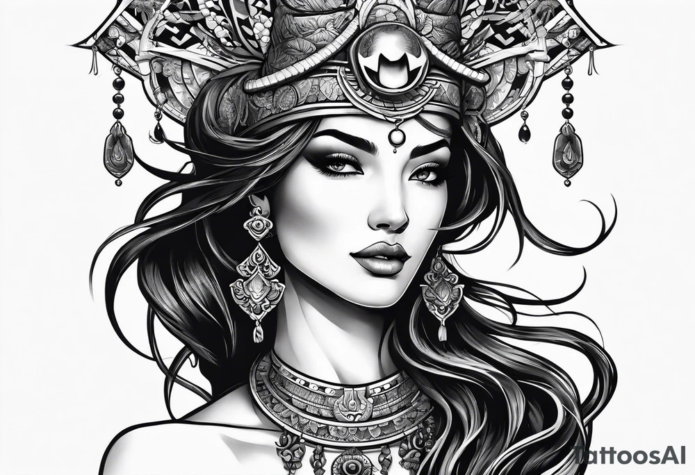 Scorpion goddess tattoo idea