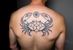 Cancer crab made of Aquarius and pisces tattoo idea