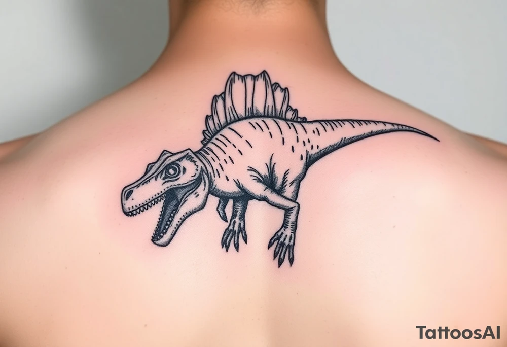 Dilophosaurus mean looking tattoo idea