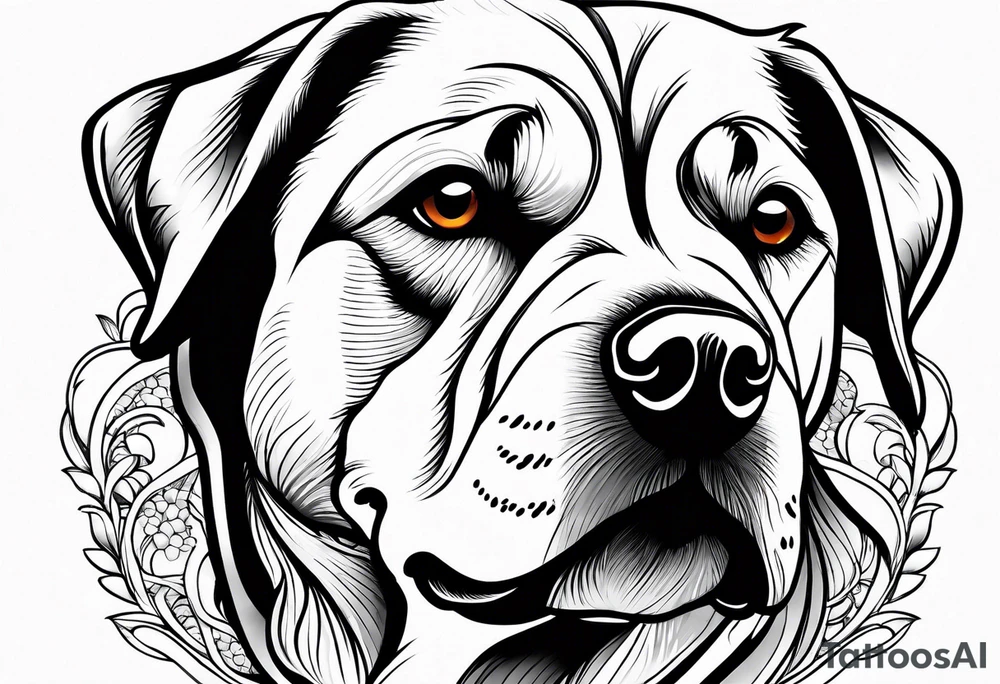 Burnt dog tattoo idea