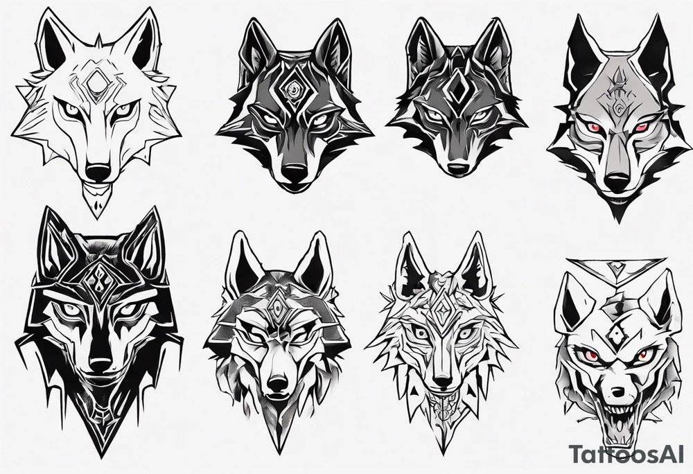 simple wolf head from zelda twilight princess tattoo idea simple wolf head from zelda twilight princess tattoo idea