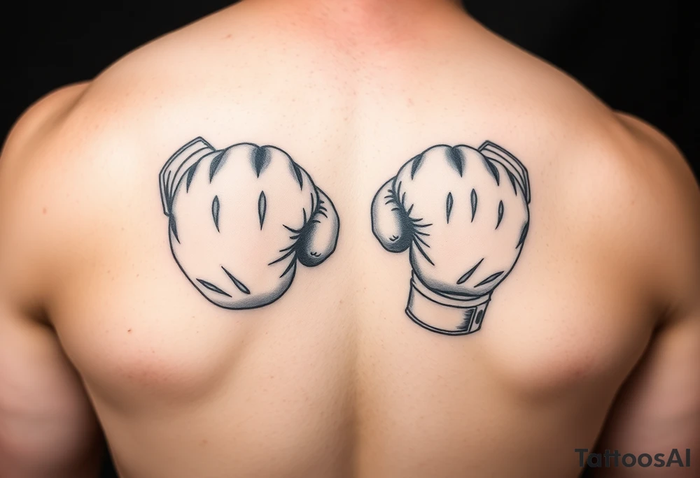 father and daughter boxing gloves tattoo idea
