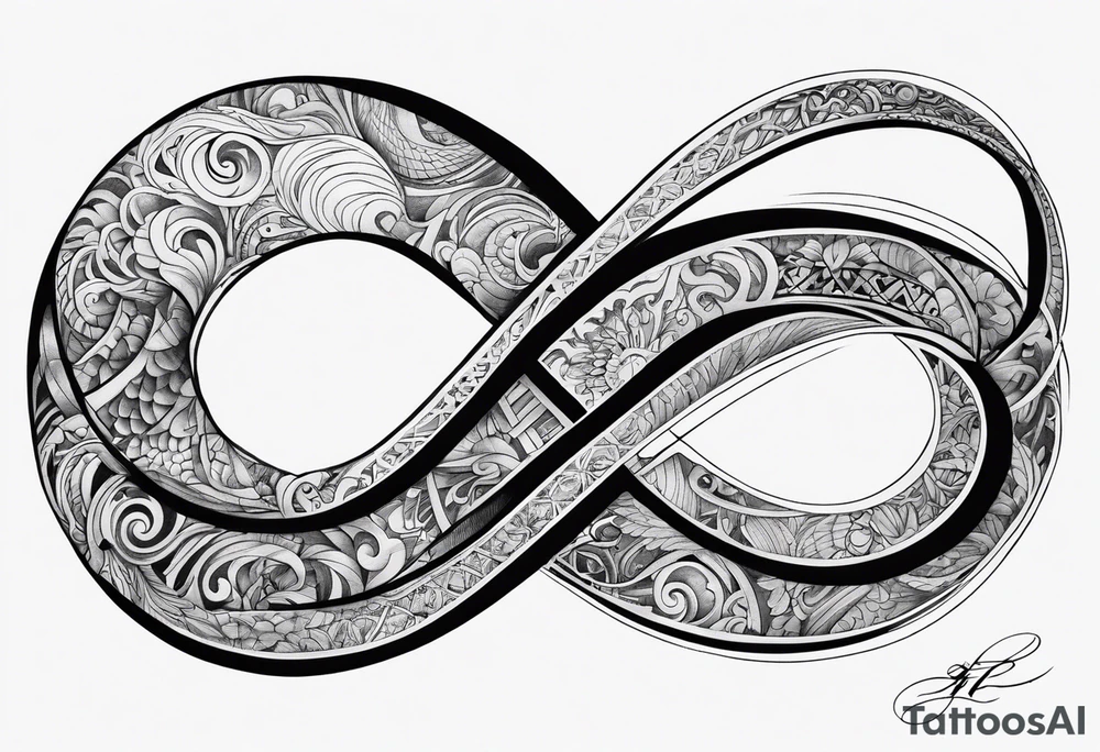 The words “Even If” and infinity symbol tattoo idea