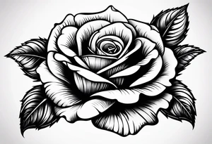 Rose head tattoo idea