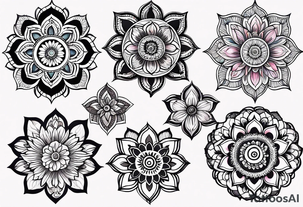 Mandala flower tattoo idea