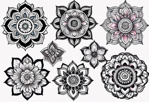 Mandala flower tattoo idea