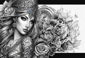 full sleeve mechanical tattoo idea