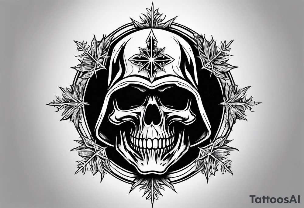 Grim reaper snow flake tattoo idea
