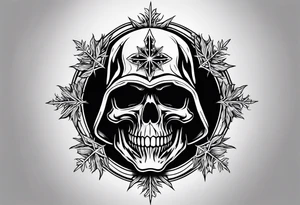 Grim reaper snow flake tattoo idea