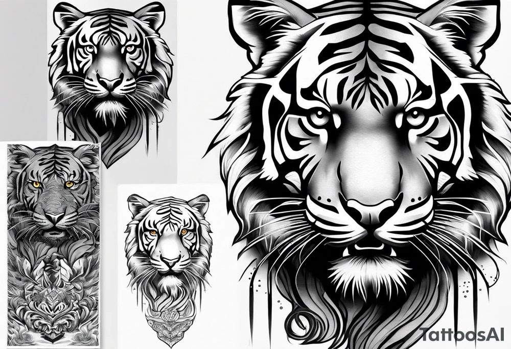 Tiger in water forearm tattoo tattoo idea