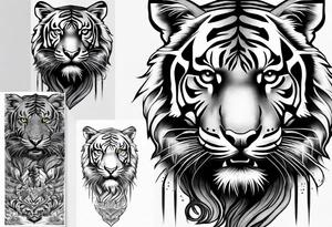 Tiger in water forearm tattoo tattoo idea