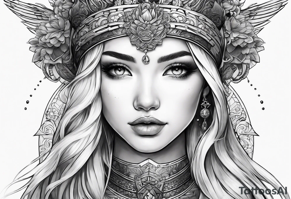 Most beautiful petite golden haired girl getting beamed down to earth from the mother ship tattoo idea