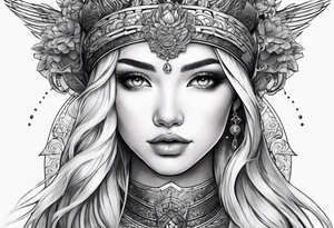 Most beautiful petite golden haired girl getting beamed down to earth from the mother ship tattoo idea