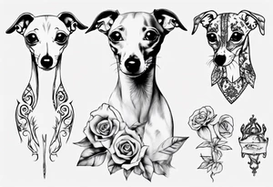Italian greyhound tattoo idea
