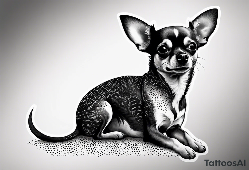 Funny chihuahua tattoo idea