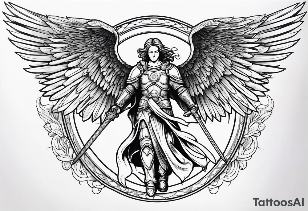 Archangel Saint Michael tattoo idea