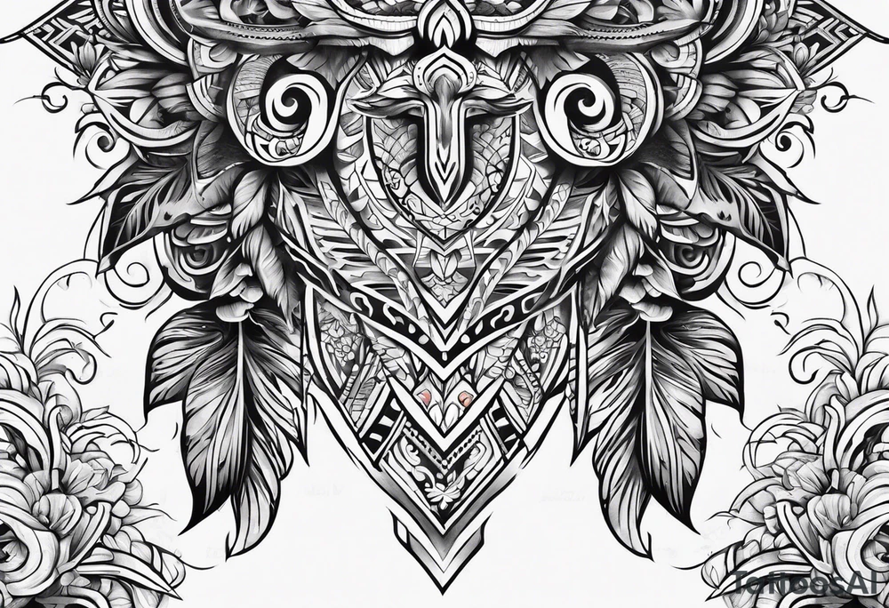Polynesian spine tattoo tattoo idea
