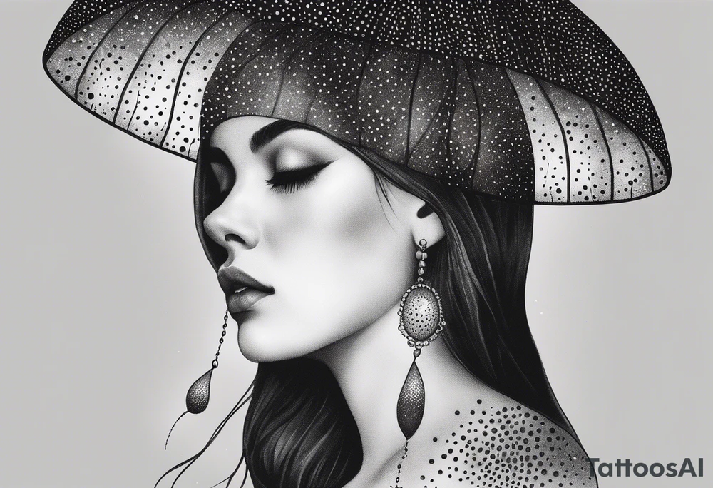 jellyfish woman tattoo idea