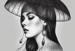 jellyfish woman tattoo idea