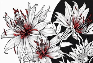 Red spider lilies tattoo idea