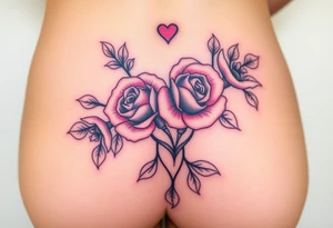 Im a twinky male and want a pretty tattoo on my pubic area. I like roses, kisses, hearts, and kink tattoo idea