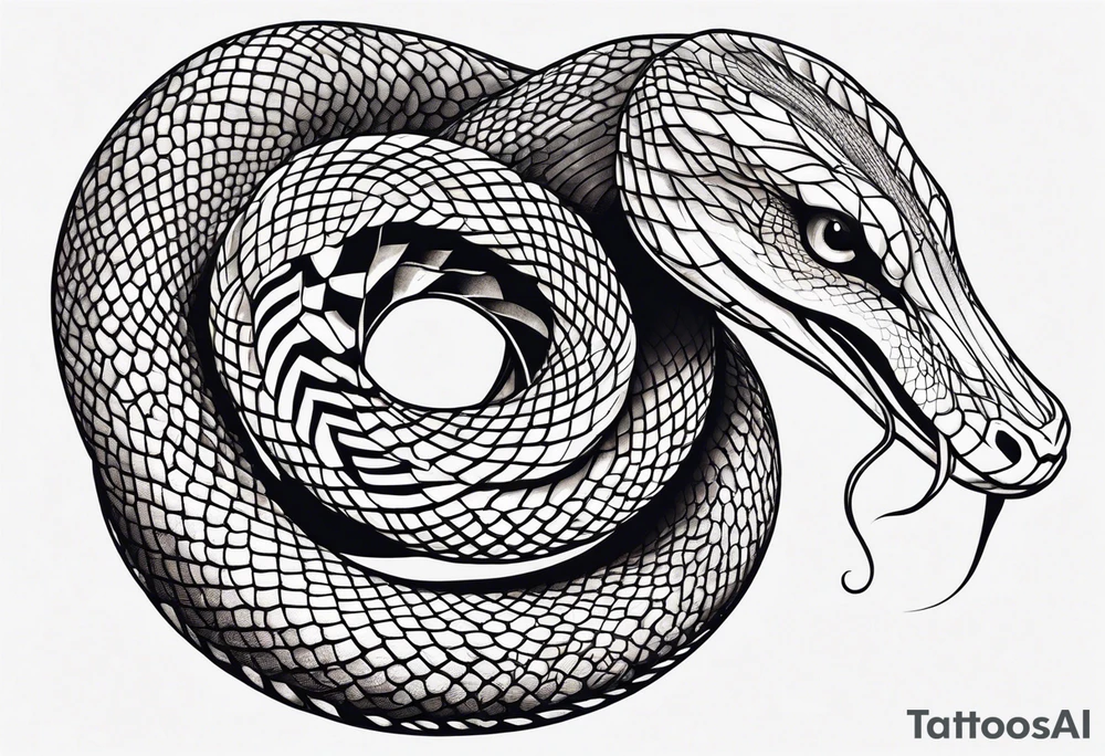 A snake Swallowing it's tail tattoo idea