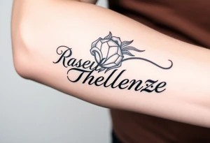 Combine the names rosela dashi and thellenze for a tattoo tattoo idea