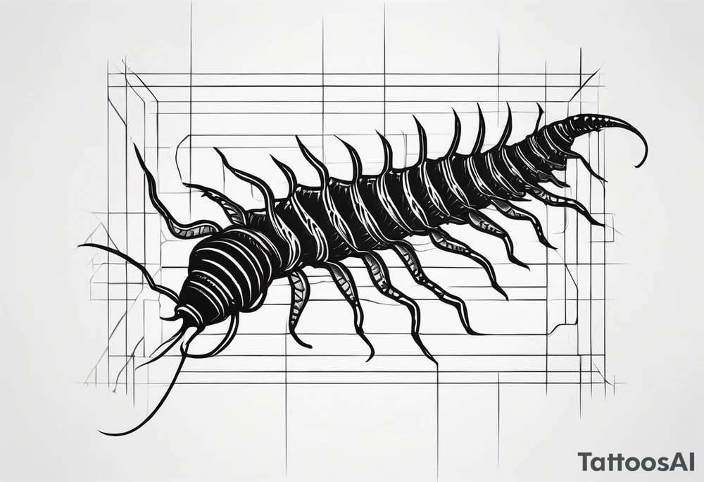 Long legs centipede tattoo idea