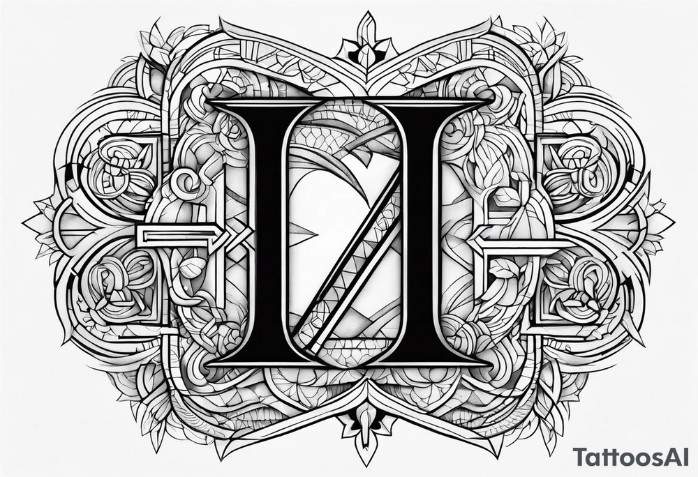 Initials RET tattoo idea