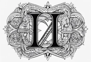 Initials RET tattoo idea