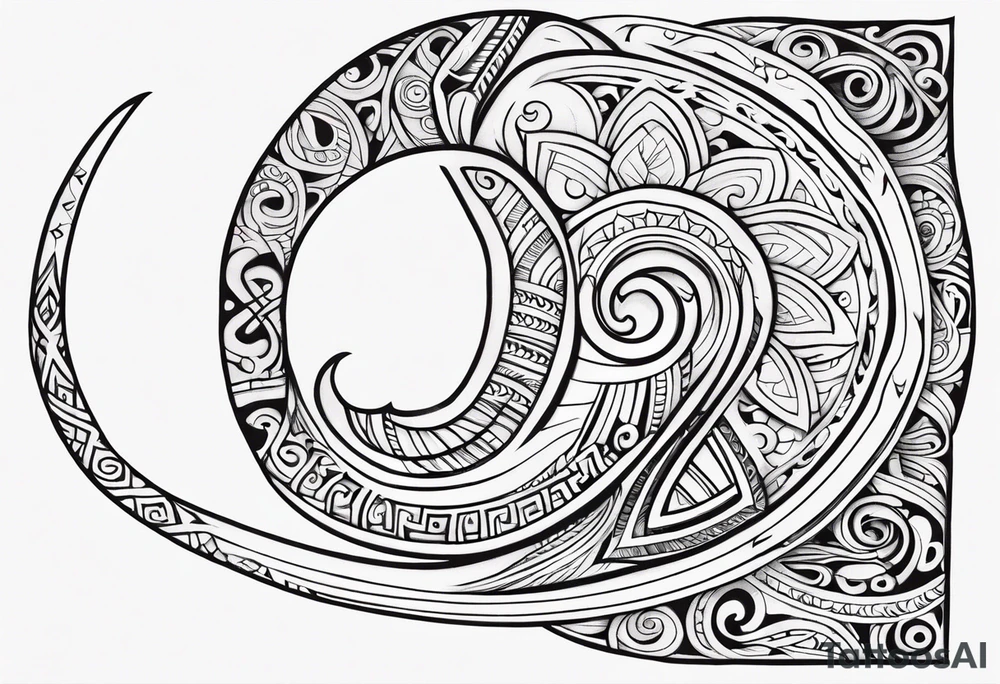 Polynesian maori hook tattoo tattoo idea