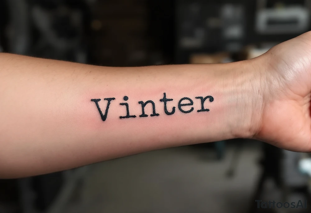 Vintage typewriter K in faded black ink, textured like old parchment with sepia undertones around the edges. tattoo idea