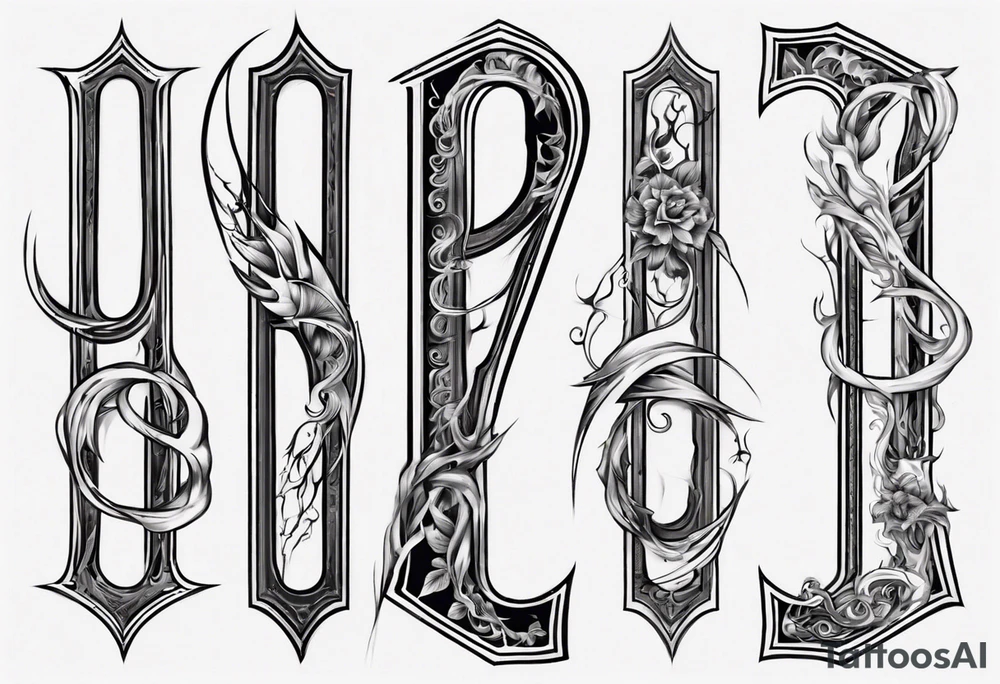number 9 upside down and right side up connected in the middle.  Tall and thin tattoo idea