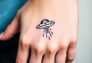 Small UFO tattoo idea