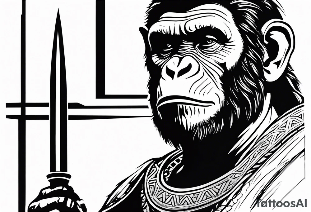 Caeser from planet of the apes tattoo idea