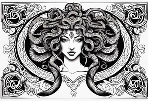 Medusa gorgon, snakes instead of hair, like stone tattoo idea