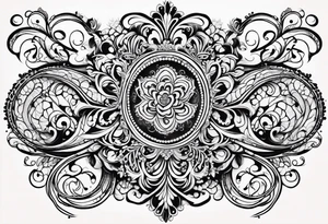 Swirls and whirls of lace tattoo idea