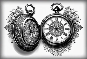 simple 
pocket watch tattoo drawing for men tattoo idea