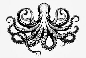long octopus tattoo idea