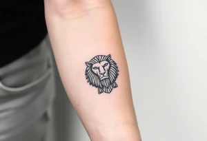 Lion in Egyptian theme tattoo idea