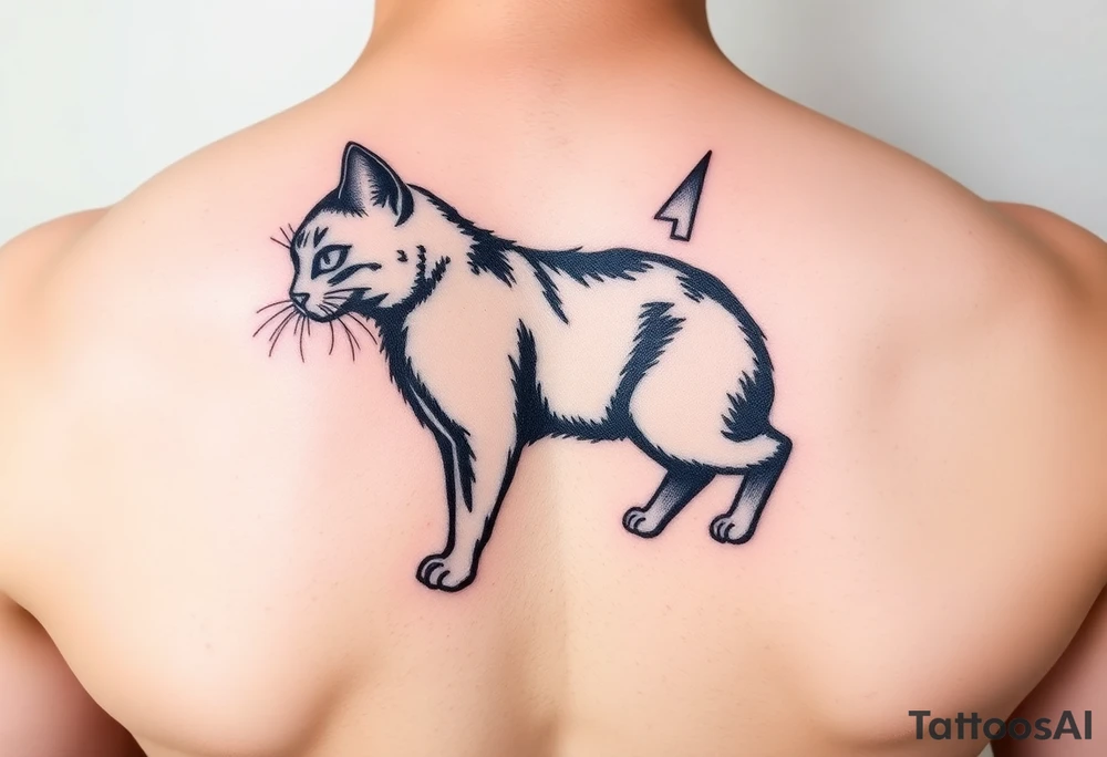 black cat tattoo idea