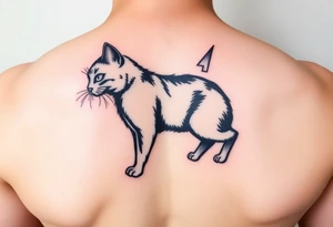 black cat tattoo idea