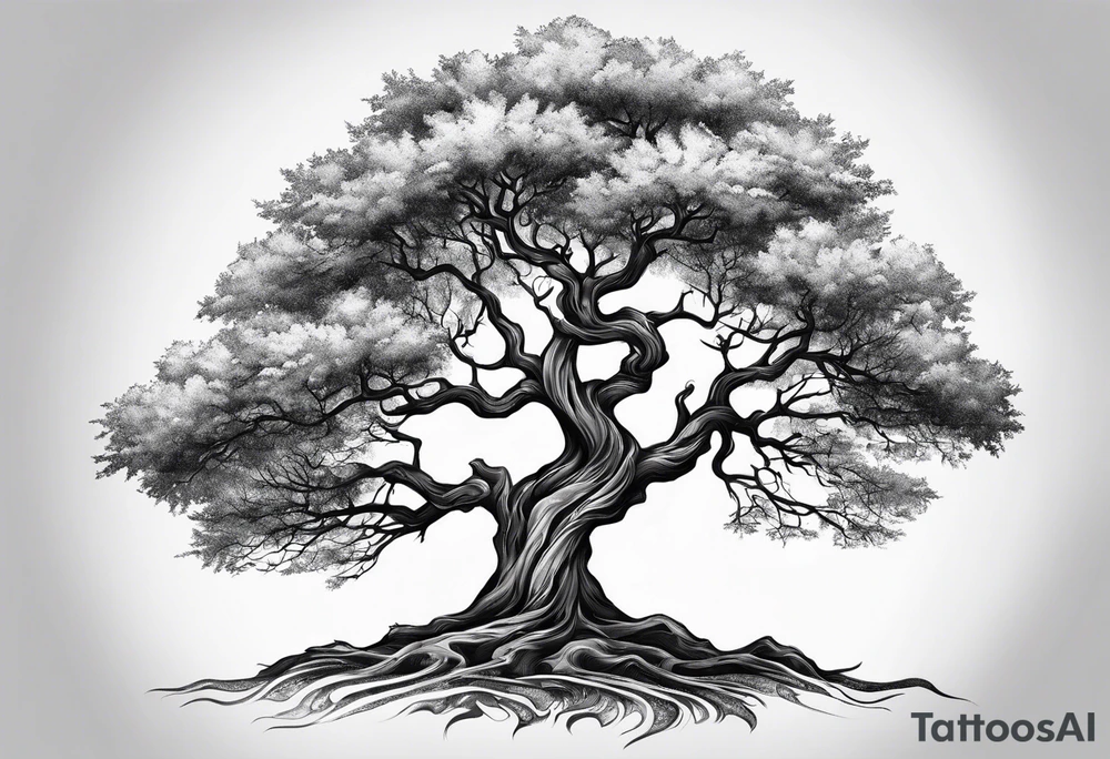 Italian mallochio tree tattoo idea