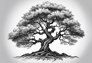 Italian mallochio tree tattoo idea