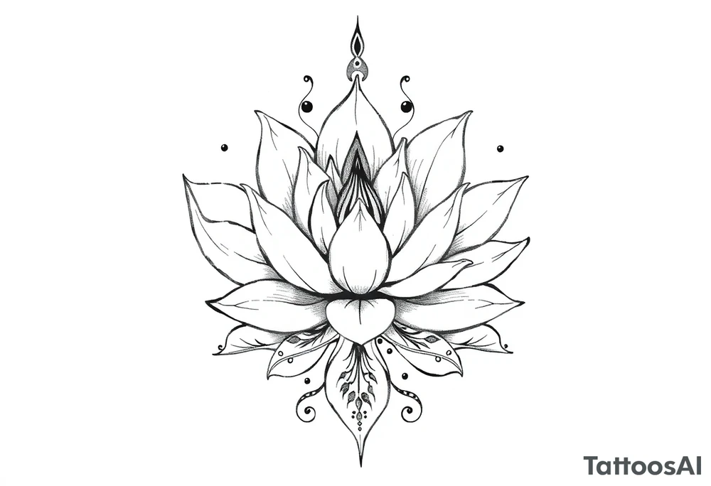 Water lily, earth, air, fire, water, tree, wiccan tattoo idea