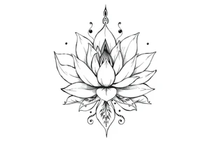 Water lily, earth, air, fire, water, tree, wiccan tattoo idea